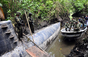 Наркоподлодка, рассчитанная на перевозку 8 тонн кокаина, найдена в Колумбии